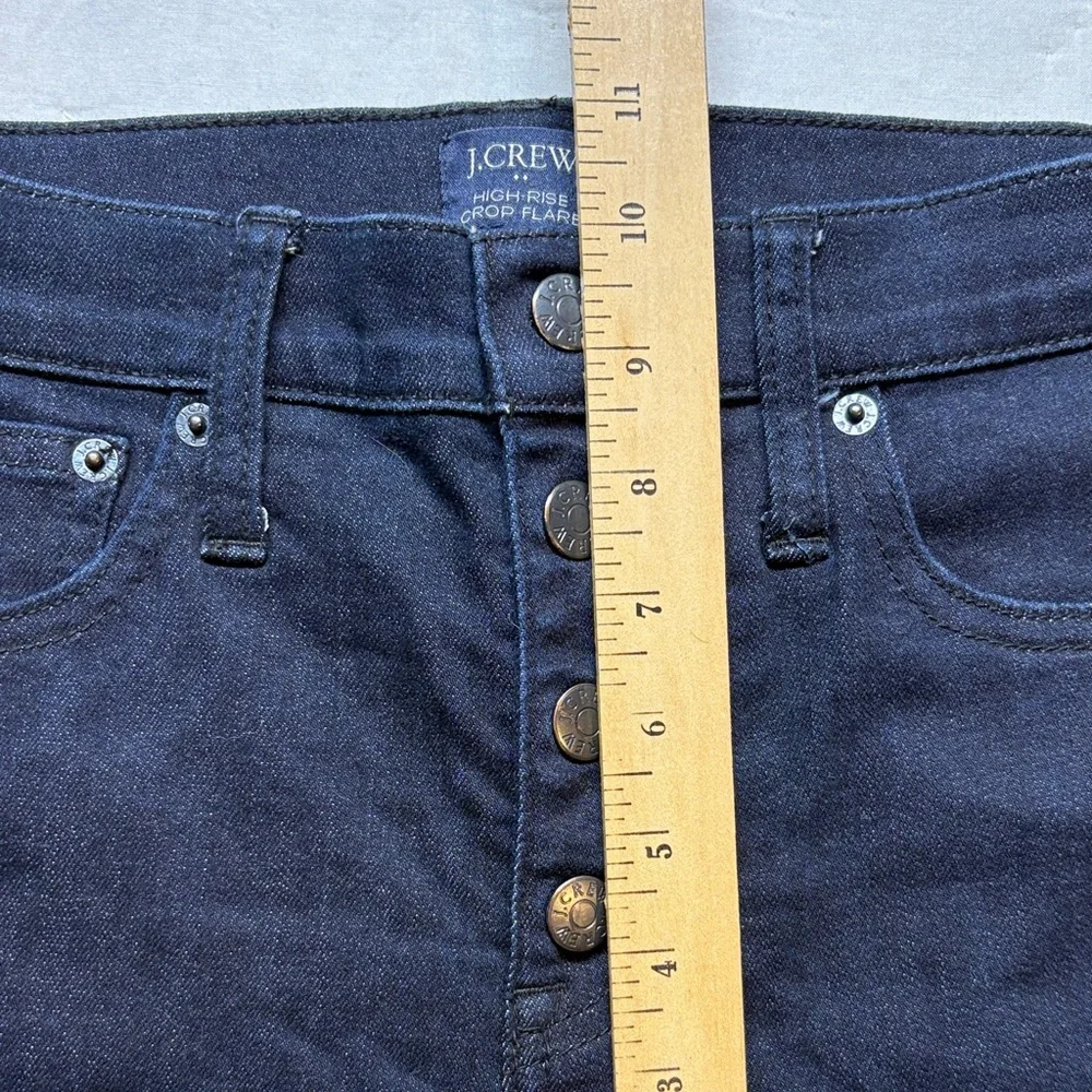 J.Crew High-Rise 90s Style Button-Fly Dark Wash Raw Hem Denim Jeans Size‎ 26